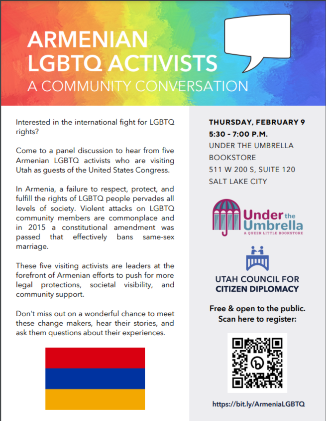 LGBTQ armenia community convo flyer