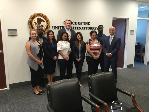 Ms. Ling and other IVLP participants meet with Mr. Andrew Choate at the U.S. Attorney&#039;s Office in Salt Lake City.
