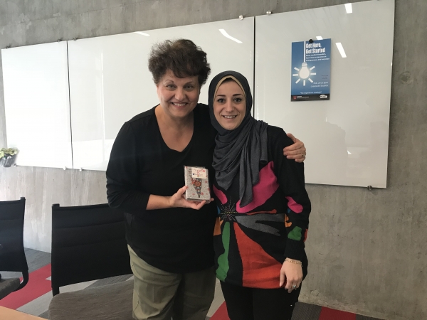 Ms. Khazendar with her mentor Ms. Kathy Hajeb of the Lassonde Entrepreneur Institute